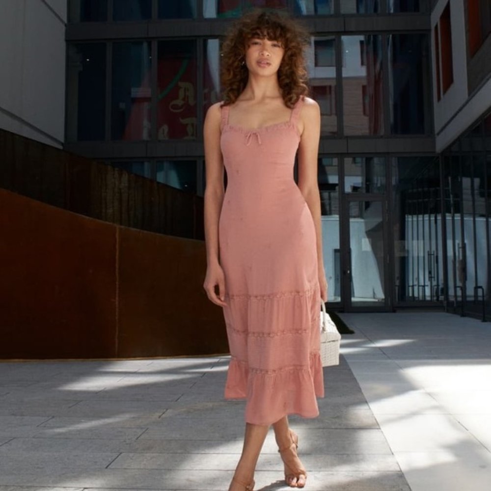 Brand New Reformation Cotta Dress in Praline color